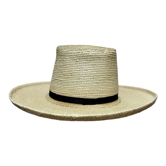 Vintage Handcrafted Palm Leaf Hat From Sun Body Houston Size 8 1/4 - Picture 4 of 7